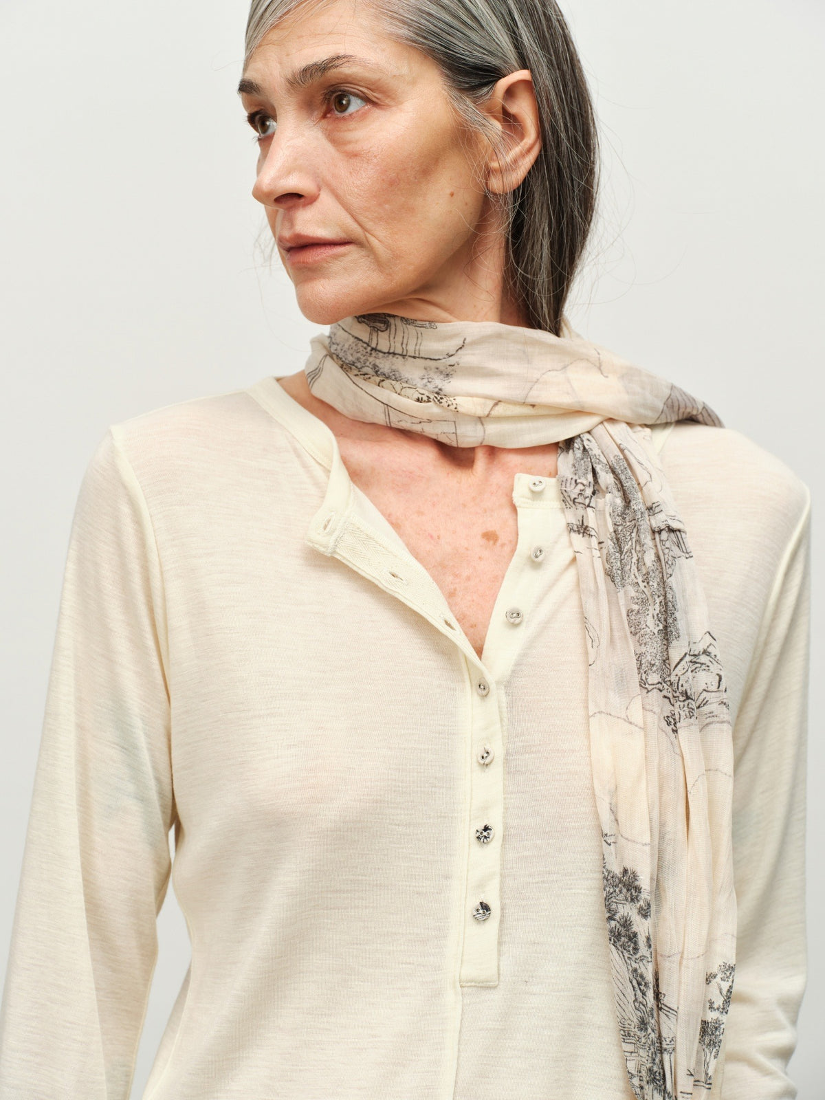 "Garden Dream" Ramie Scarf