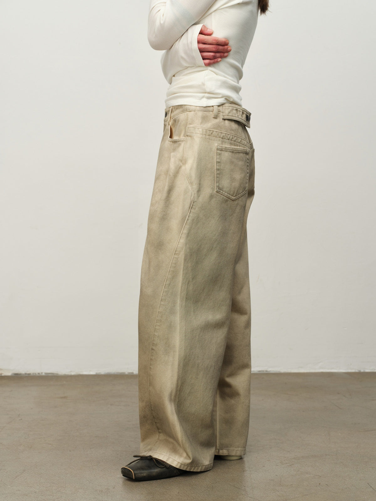 Vintage Washed Straight-Leg Jeans