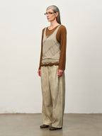 Colorblock Lace-Hem Layered Tee