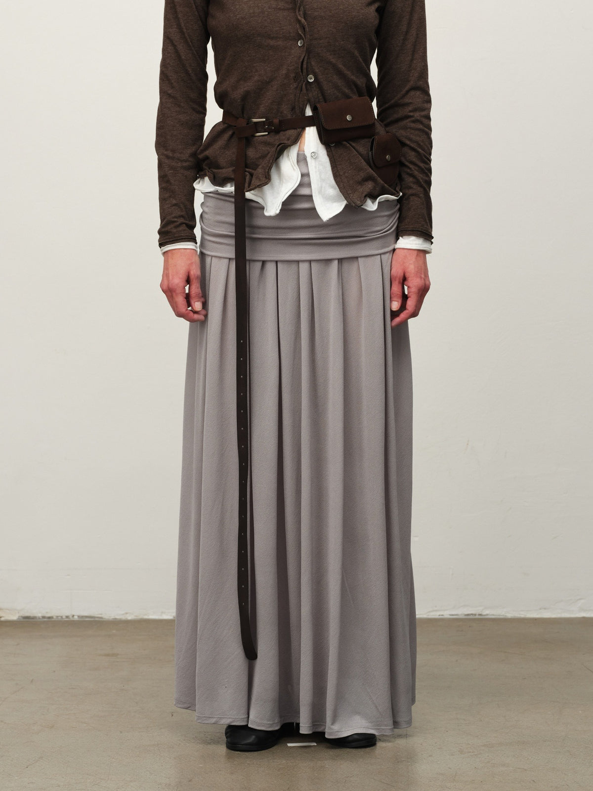 Sheer Acetate Knit Maxi Skirt