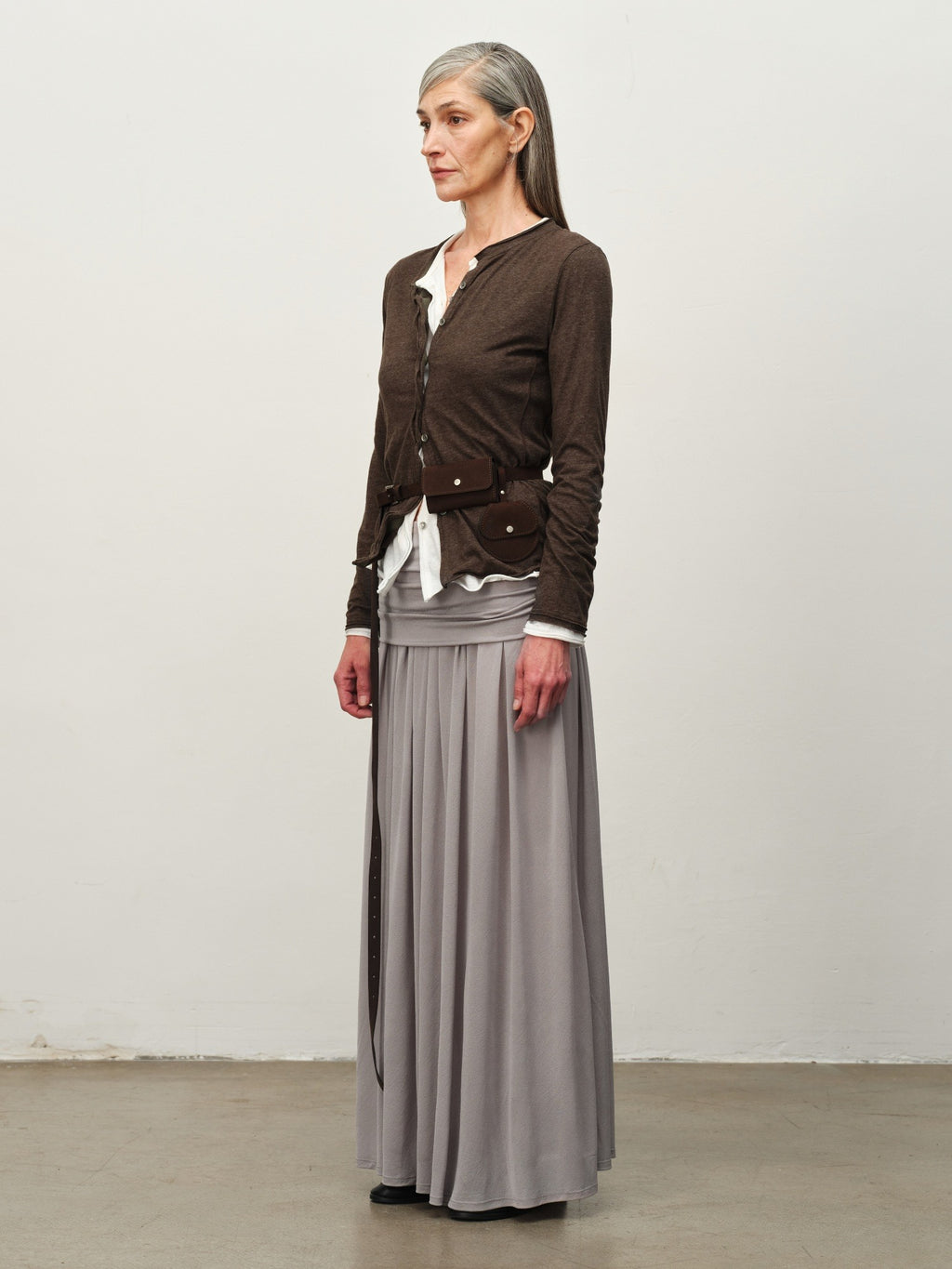 Linen-Blend Ruffle-Trim Cardigan