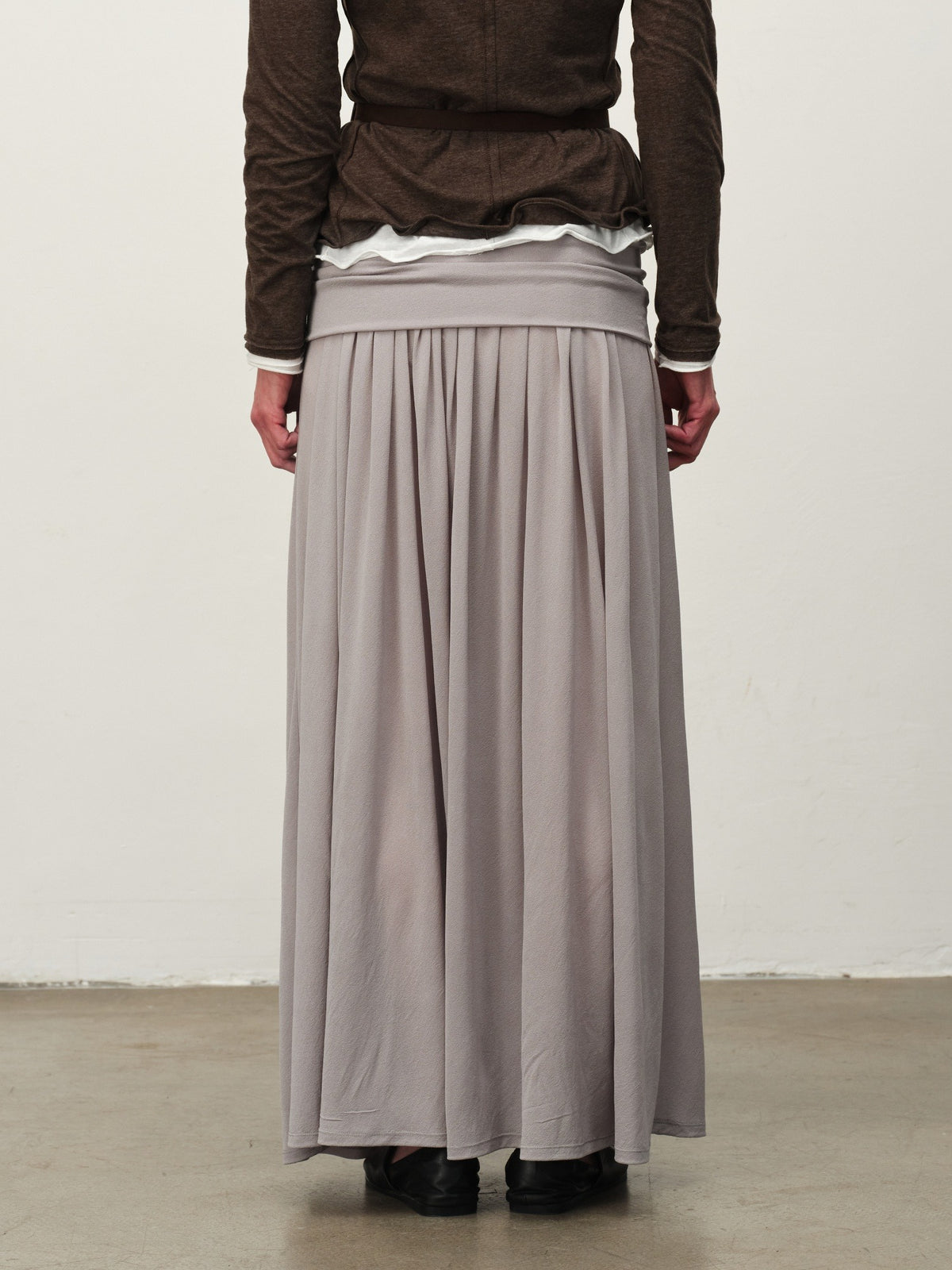 Sheer Acetate Knit Maxi Skirt
