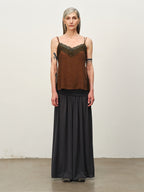 Sheer Acetate Knit Maxi Skirt