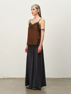 Sheer Acetate Knit Maxi Skirt