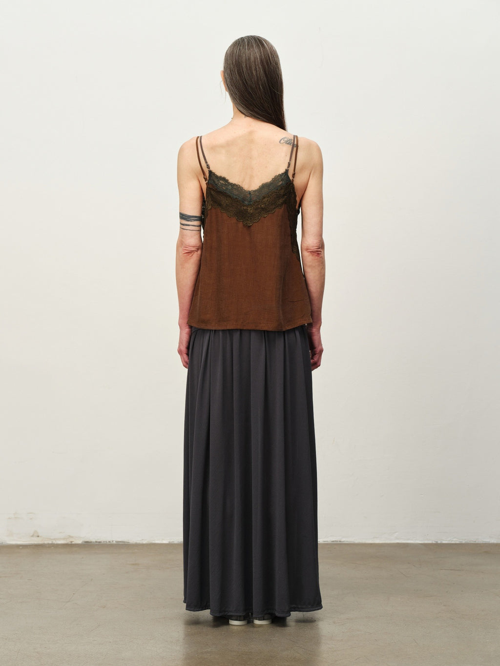 Sheer Acetate Knit Maxi Skirt