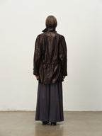 Waxed Sheep Leather Midi Jacket
