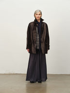Waxed Sheep Leather Midi Jacket
