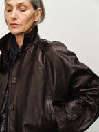 Waxed Sheep Leather Midi Jacket