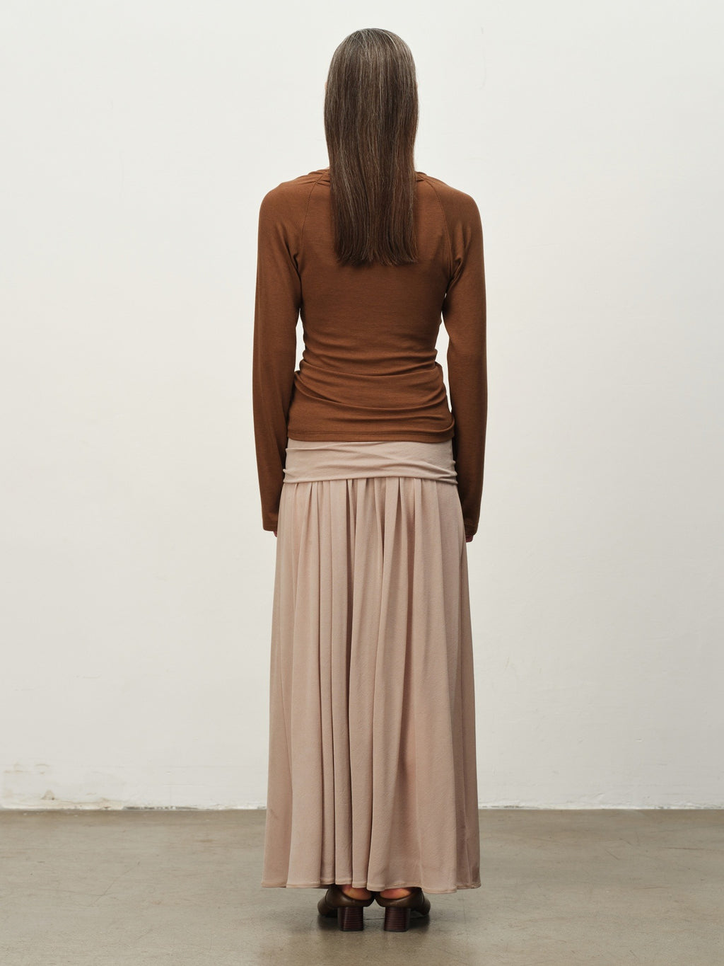 Sheer Acetate Knit Maxi Skirt