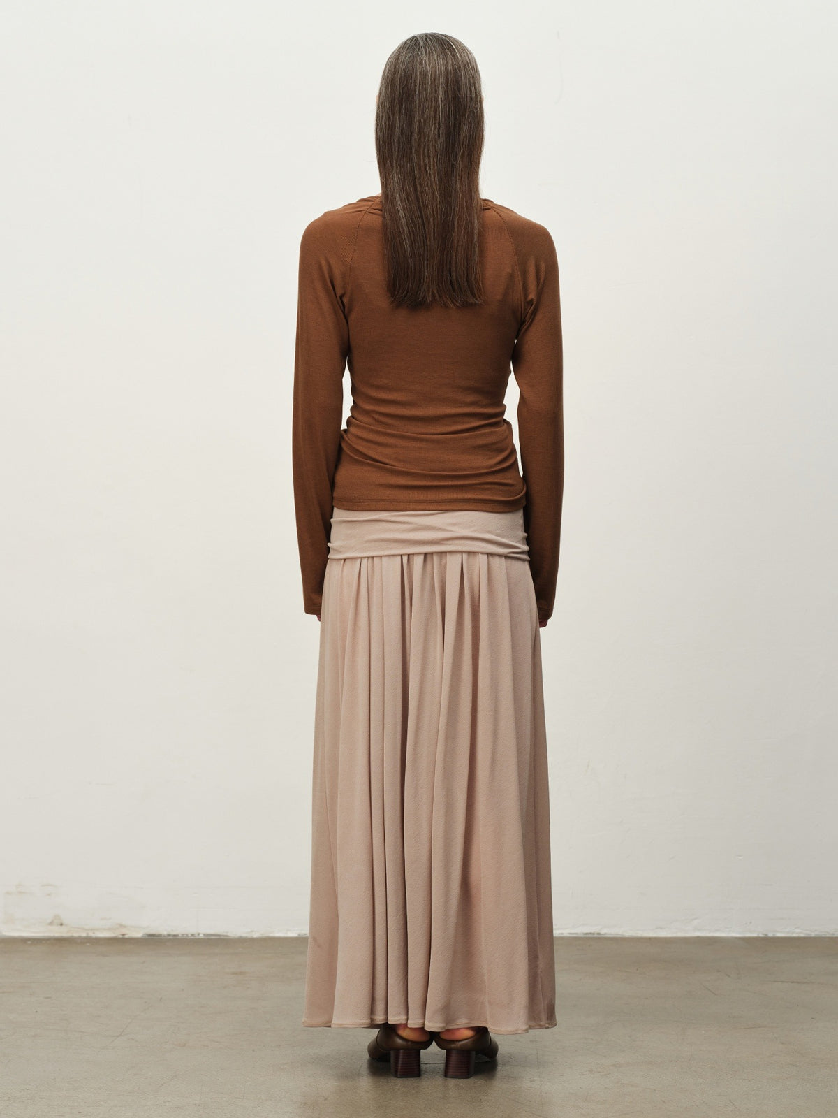 Sheer Acetate Knit Maxi Skirt