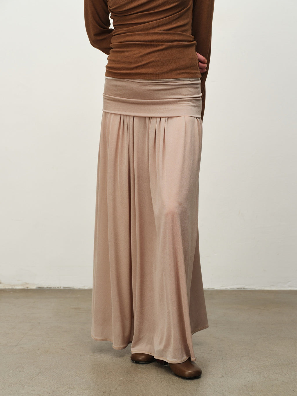 Sheer Acetate Knit Maxi Skirt