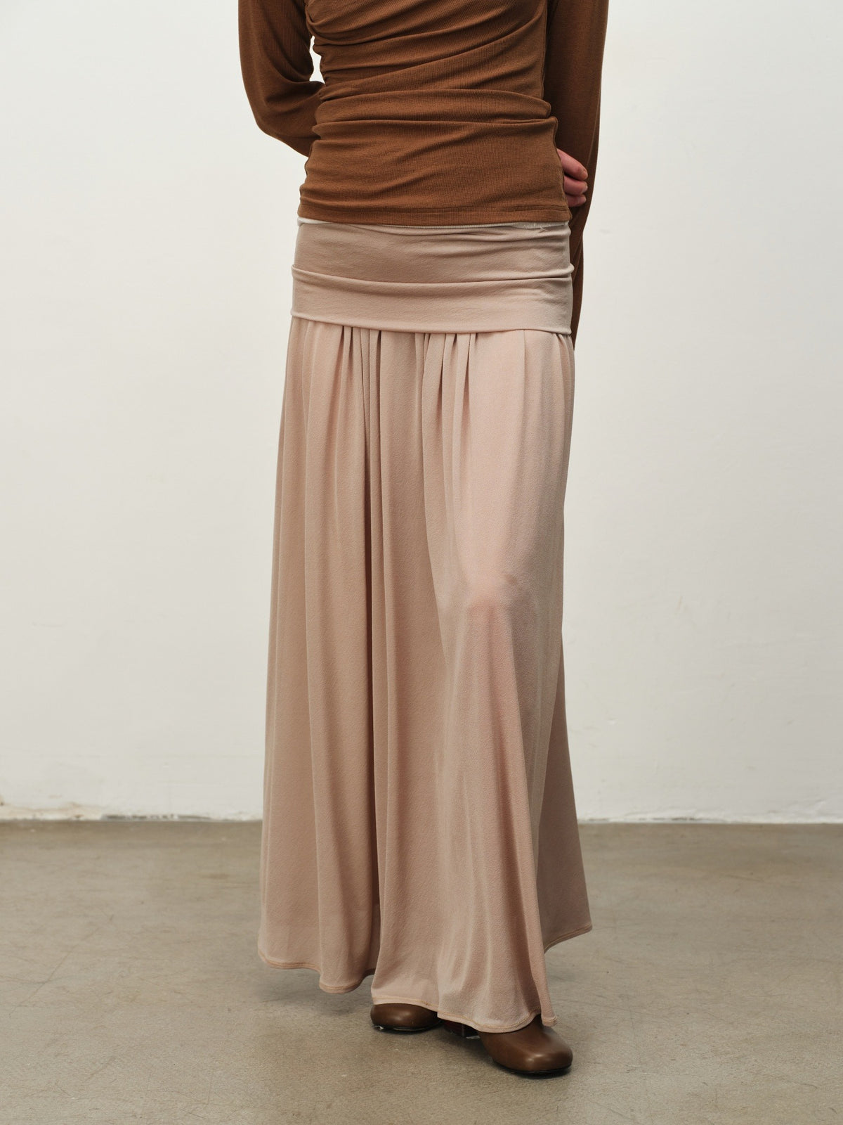 Sheer Acetate Knit Maxi Skirt