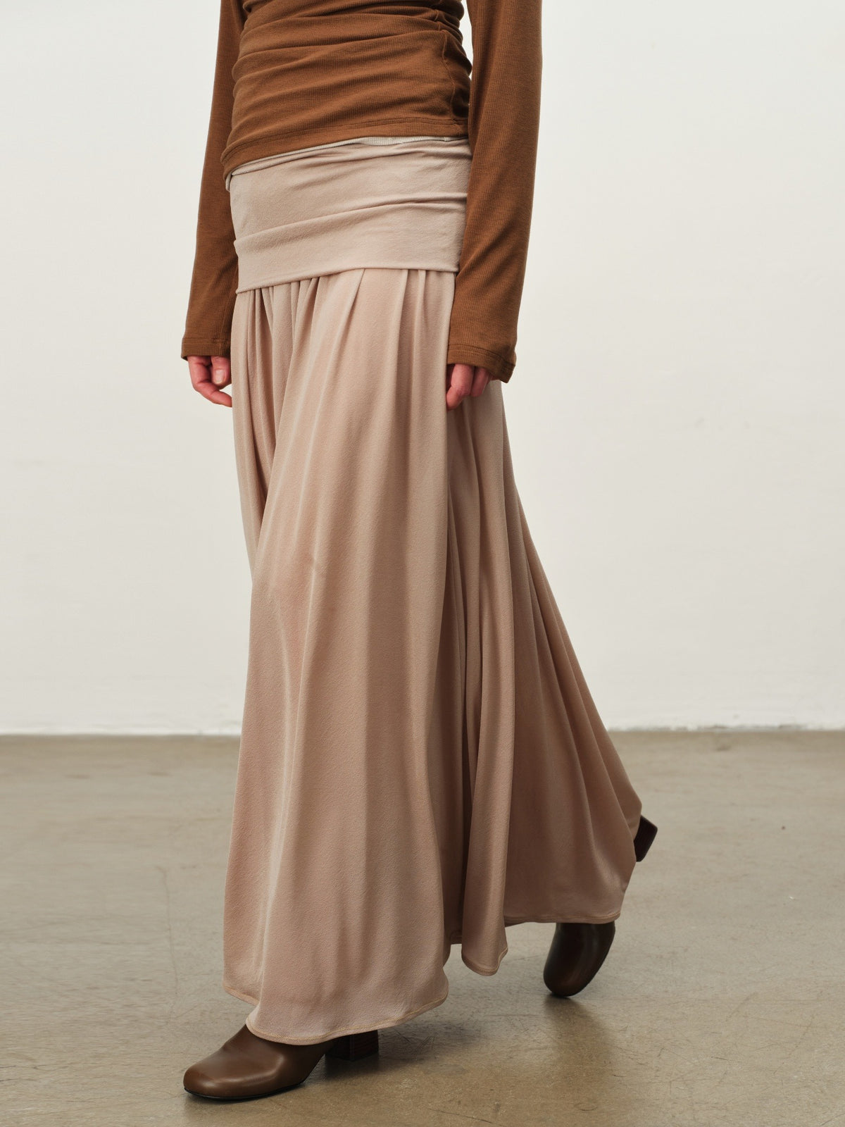 Sheer Acetate Knit Maxi Skirt