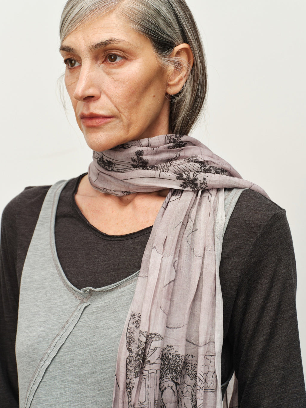 "Garden Dream" Ramie Scarf