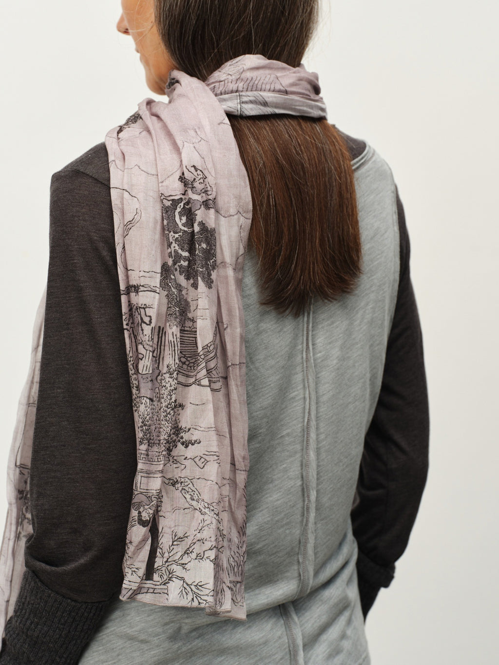 "Garden Dream" Ramie Scarf