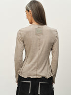 Linen-Blend Ruffle-Trim Cardigan