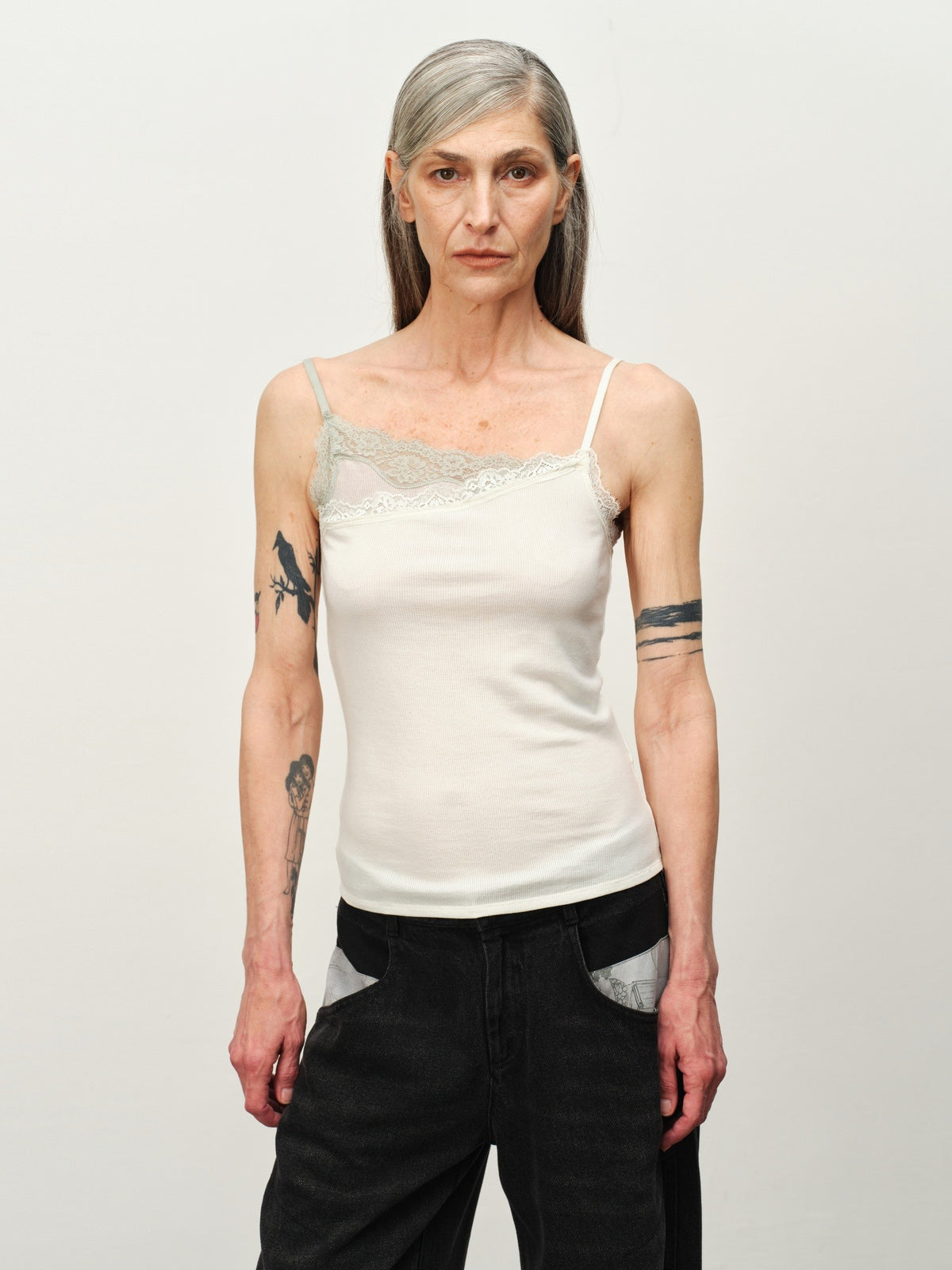 Colorblock Lace Cami Top