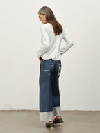 Linen-Blend Ruffle-Trim Cardigan