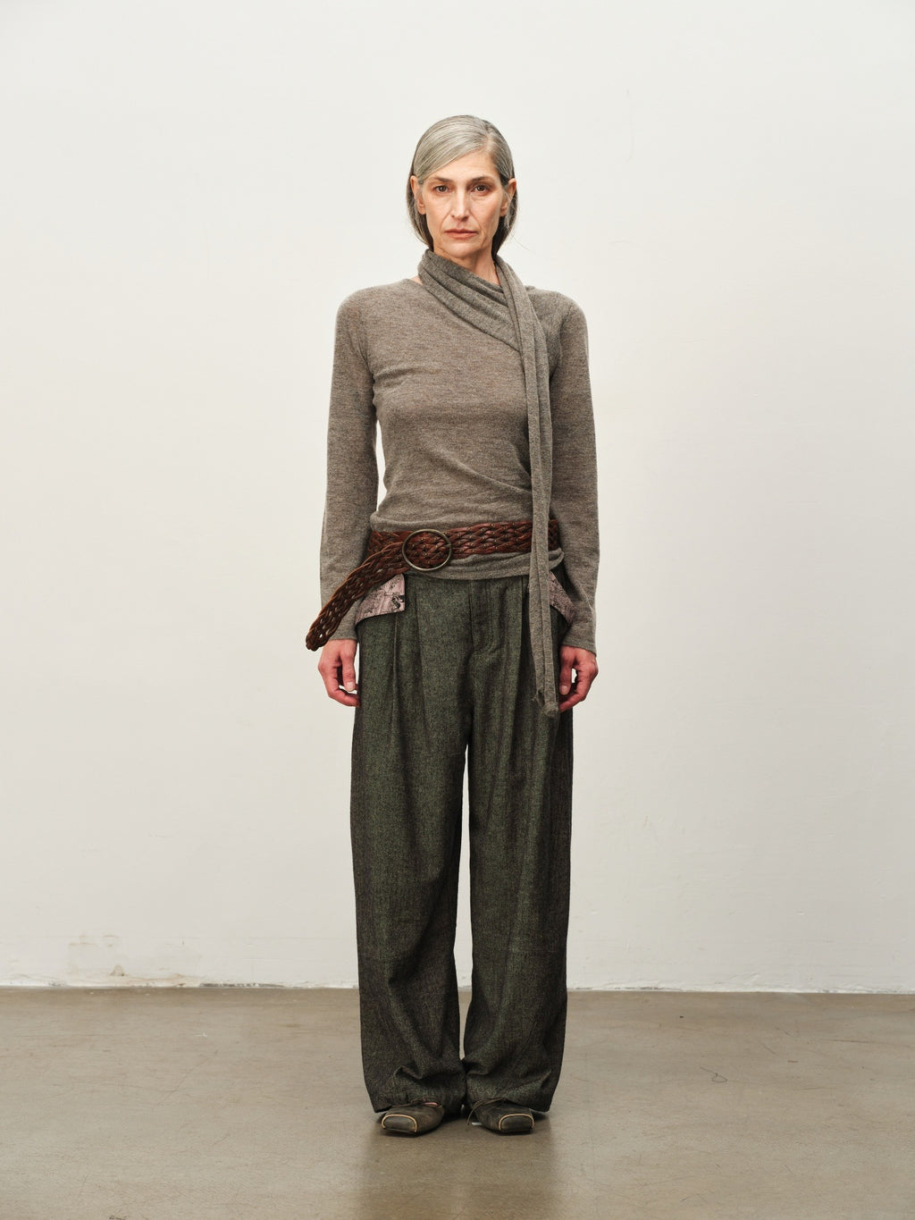 Wool "Garden Dream" Print Cocoon Pants