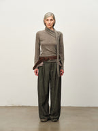 Wool "Garden Dream" Print Cocoon Pants