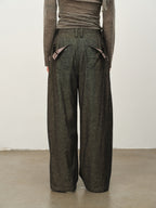 Wool "Garden Dream" Print Cocoon Pants