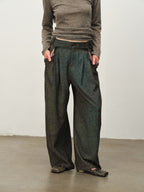 Wool "Garden Dream" Print Cocoon Pants