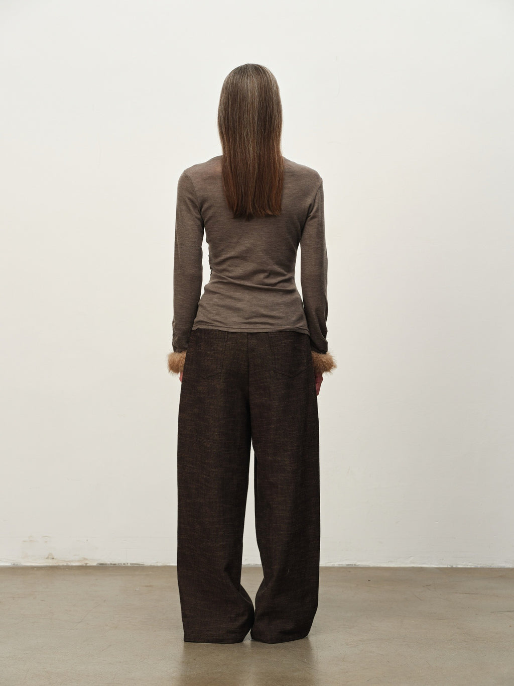 Wool-Blend Asymmetric Knit Top
