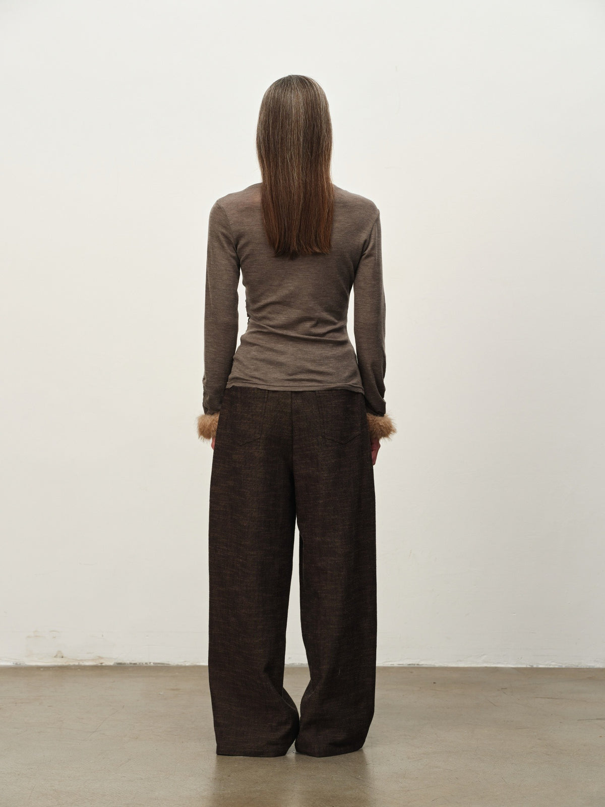 Wool-Blend Asymmetric Knit Top