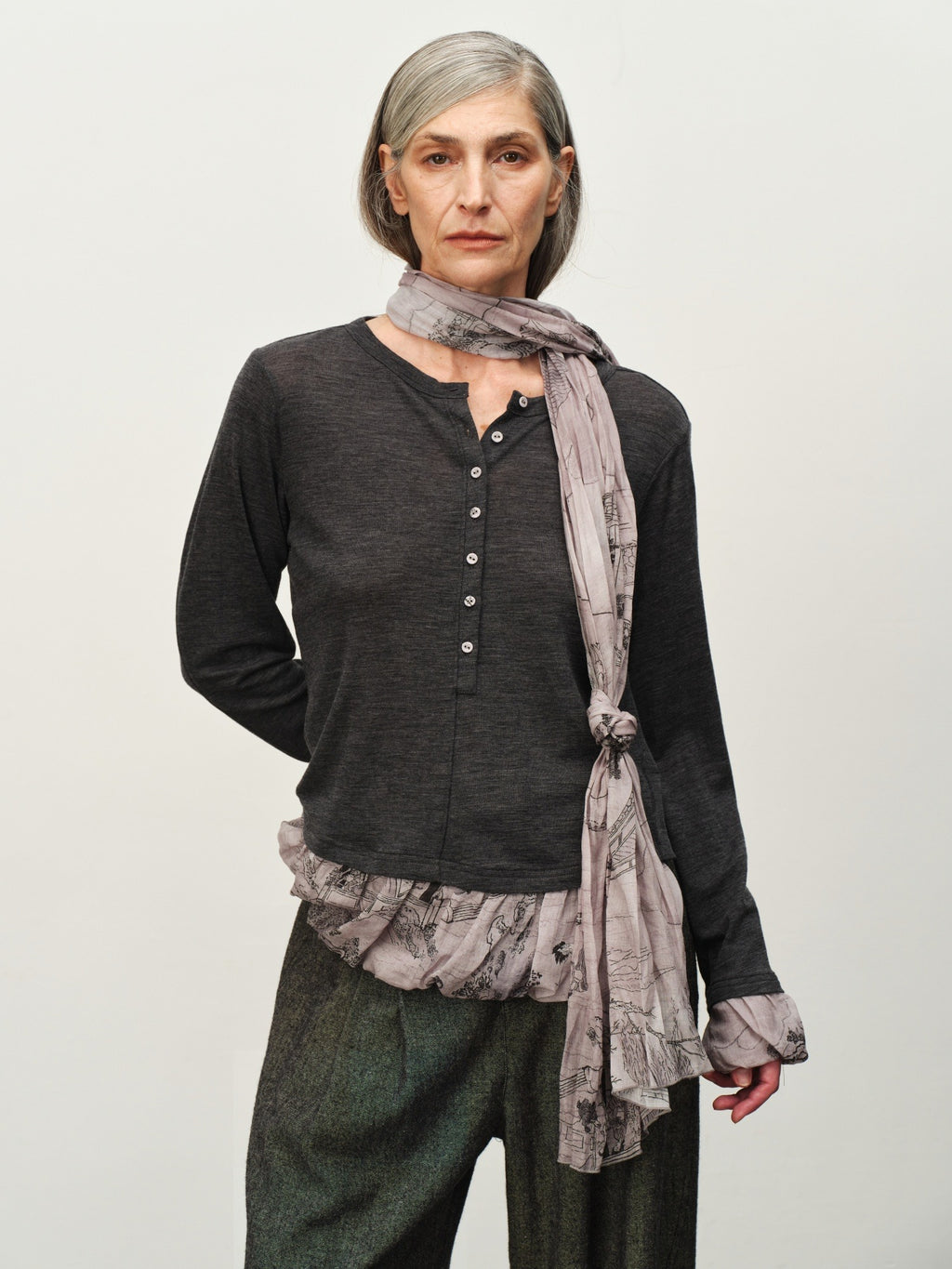 "Garden Dream" Ramie Scarf
