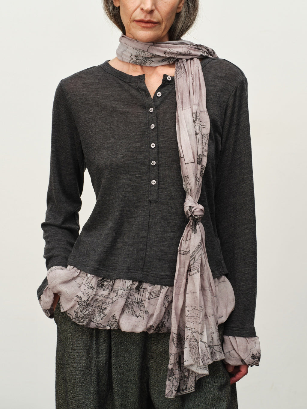 "Garden Dream" Ramie Scarf