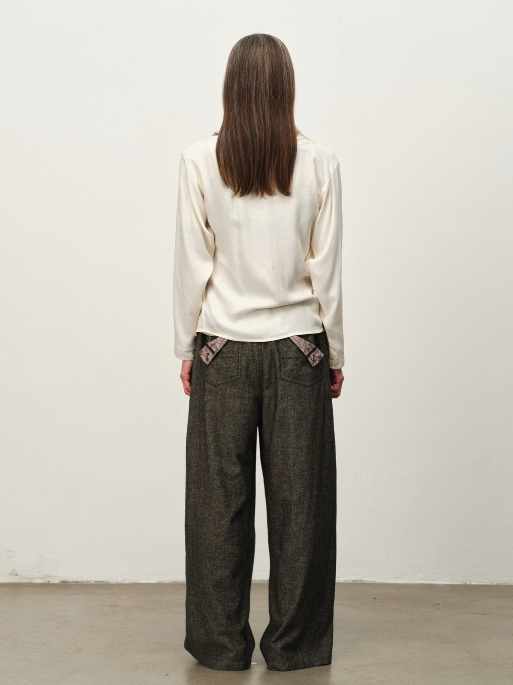 Cupro Draped Scarf-Neck Cardigan