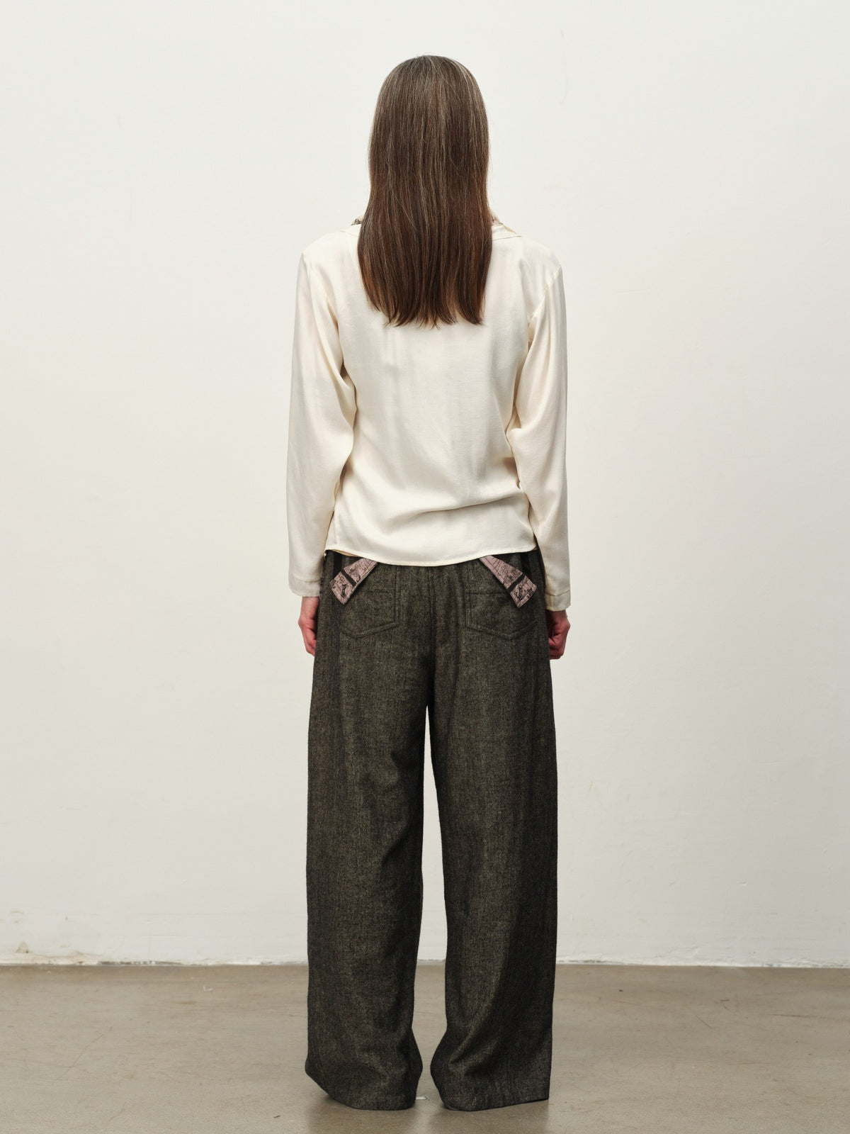 Cupro Draped Scarf-Neck Cardigan