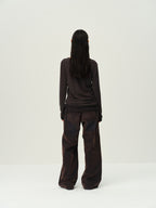 Flocked Straight-Leg Jeans