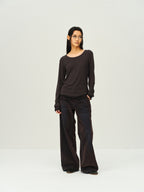 Flocked Straight-Leg Jeans