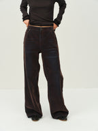 Flocked Straight-Leg Jeans
