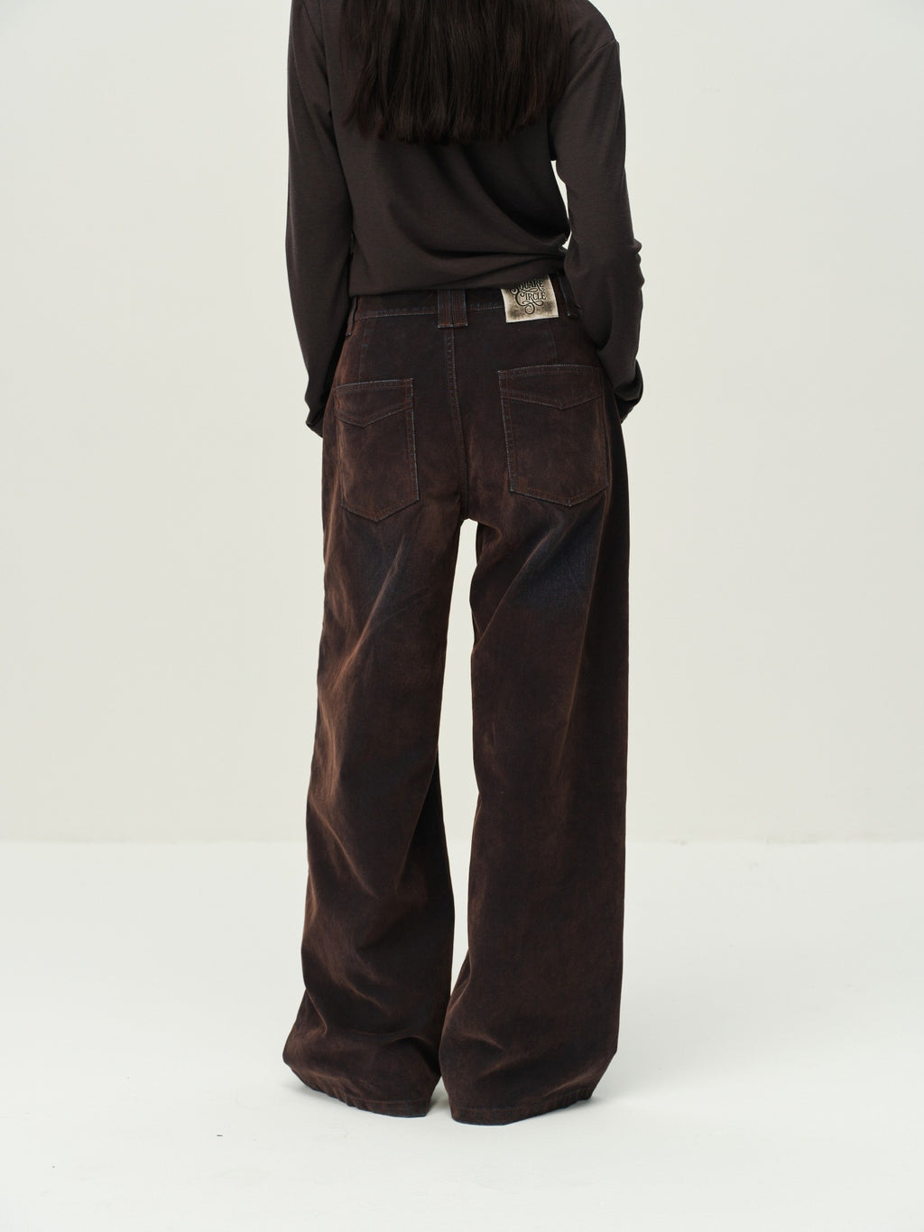 Flocked Straight-Leg Jeans