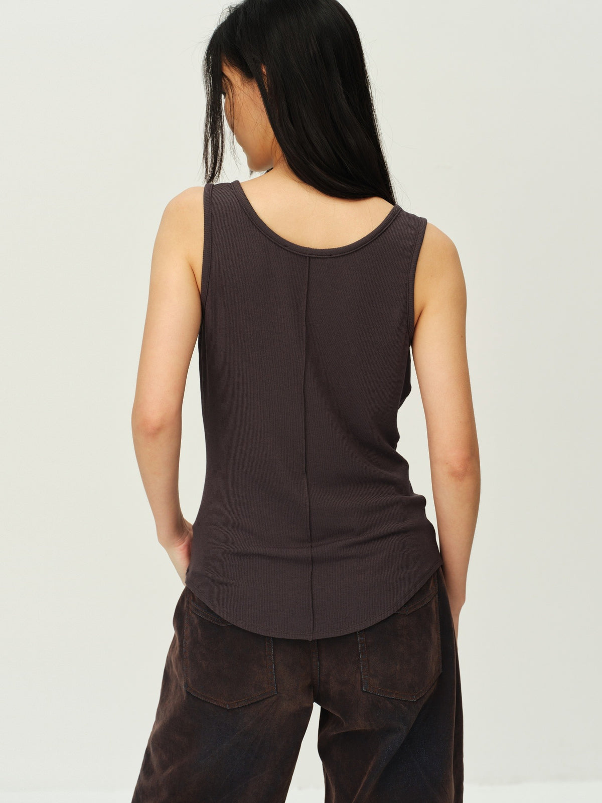 Wool Henley Ruffle Vest