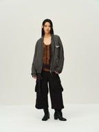 Printed Pocket Bomber Jacket