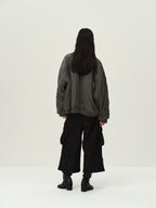 Printed Pocket Bomber Jacket