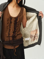 Printed Pocket Bomber Jacket