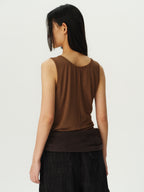 Wool Henley Ruffle Vest