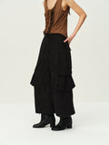 Wool-Cotton Brushed Cargo Pants