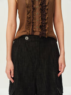 Wool-Cotton Brushed Cargo Pants