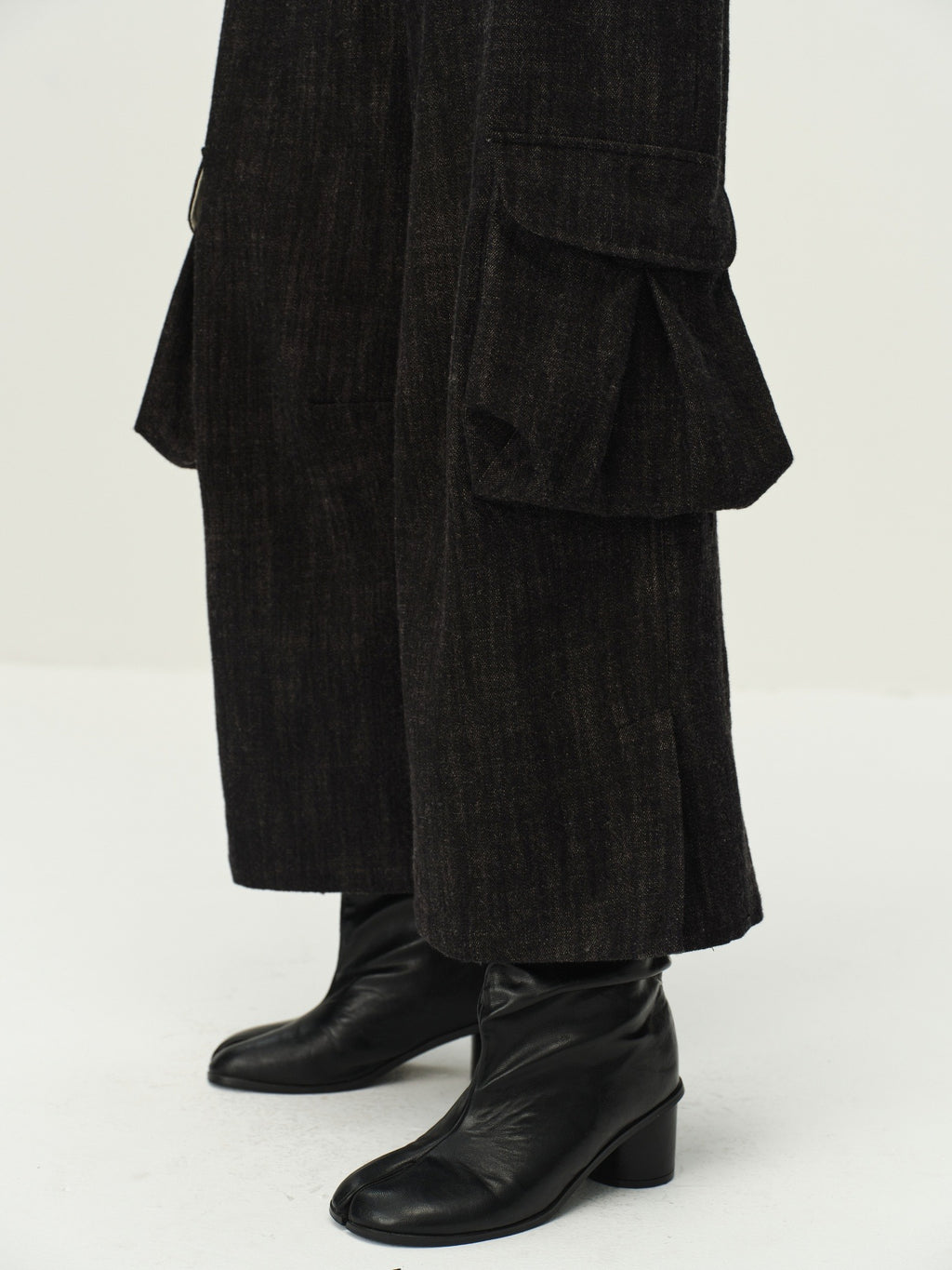 Wool-Cotton Brushed Cargo Pants