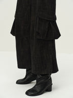 Wool-Cotton Brushed Cargo Pants