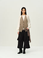 Alpaca Wool Open-Back Halter Knit Top