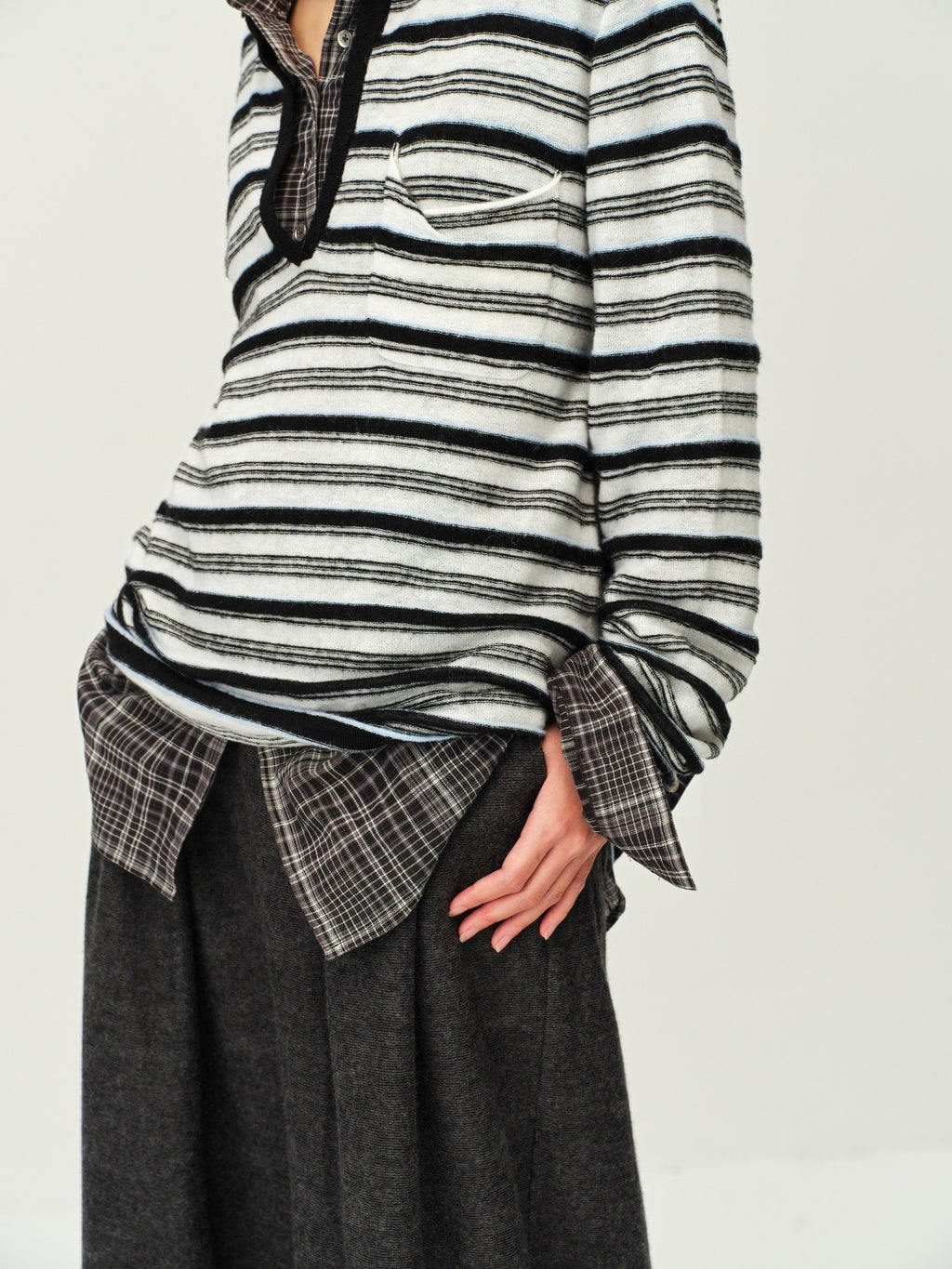 Alpaca Henley Knit Top