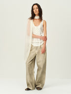 Wool Draped Scarf Wrap