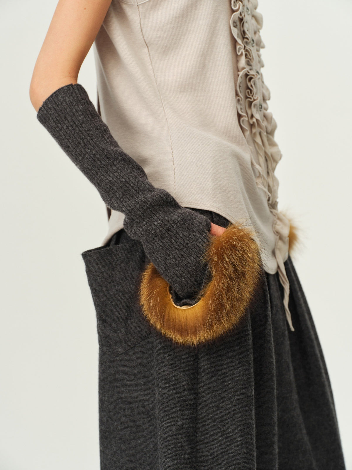 Wool Knit Arm Warmers