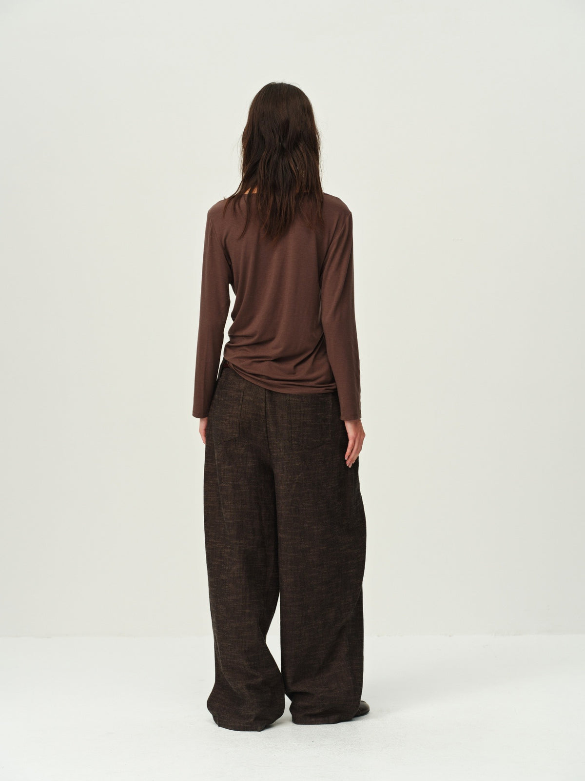 Faux Two-Piece U-Neck Knit Top